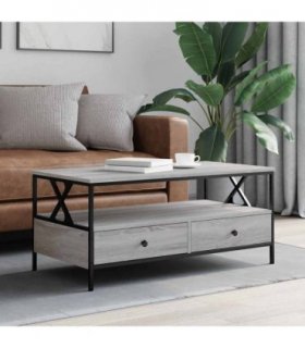 vidaXL Coffee Table Grey Sonoma 100x51x45 cm Engineered Wood