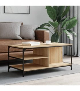 vidaXL Coffee Table Sonoma Oak 100x50x45 cm Engineered Wood