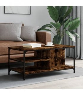 vidaXL Coffee Table Smoked Oak 100x50x45 cm Engineered Wood — V0672044873