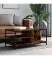 vidaXL Coffee Table Smoked Oak 100x50x45 cm Engineered Wood — V0672044873