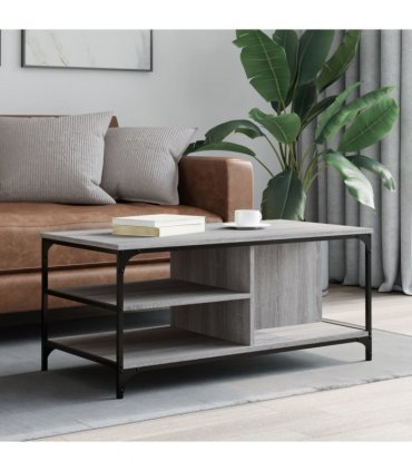 vidaXL Coffee Table Grey Sonoma 100x50x45 cm Engineered Wood — V0672044874