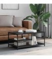 vidaXL Coffee Table Black Oak 90 x 49 x 40 cm Engineered Wood