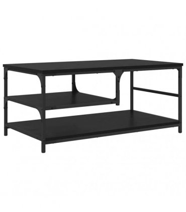vidaXL Coffee Table Black Oak 90 x 49 x 40 cm Engineered Wood