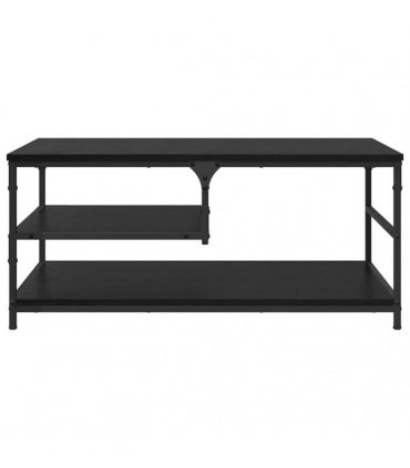 vidaXL Coffee Table Black Oak 90 x 49 x 40 cm Engineered Wood