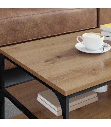 vidaXL Coffee Table Artisan Oak 90 x 49 x 40 cm Engineered Wood