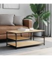 vidaXL Coffee Table Sonoma Oak 90x49x40 cm Engineered Wood