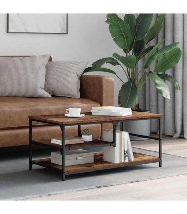 vidaXL Coffee Table Old Wood 90 x 49 x 40 cm Engineered Wood