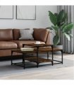 vidaXL Coffee Table Smoked Oak 102x60x45 cm Engineered Wood