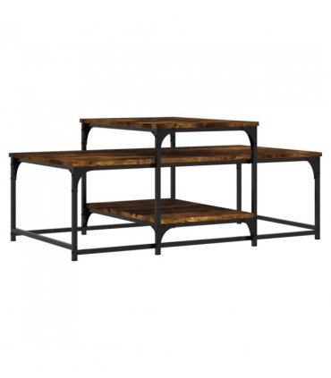 vidaXL Coffee Table Smoked Oak 102x60x45 cm Engineered Wood