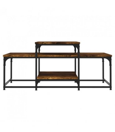 vidaXL Coffee Table Smoked Oak 102x60x45 cm Engineered Wood