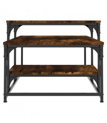 vidaXL Coffee Table Smoked Oak 102x60x45 cm Engineered Wood