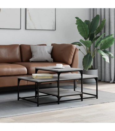vidaXL Coffee Table Grey Sonoma 102x60x45 cm Engineered Wood