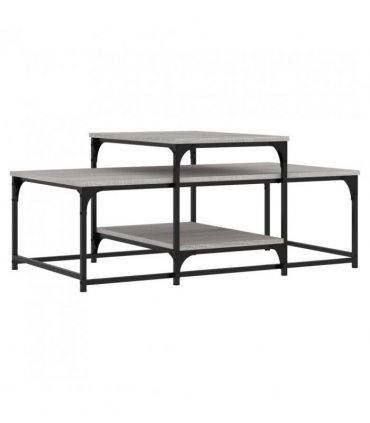 vidaXL Coffee Table Grey Sonoma 102x60x45 cm Engineered Wood
