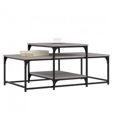 vidaXL Coffee Table Grey Sonoma 102x60x45 cm Engineered Wood