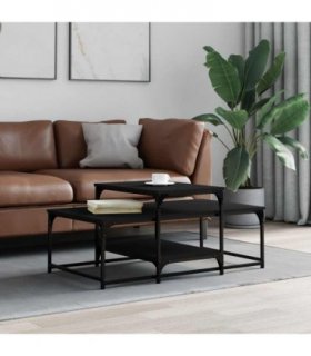 vidaXL Coffee Table Black 102x60x45 cm Engineered Wood