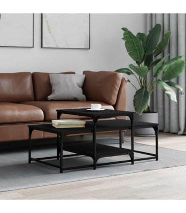 vidaXL Coffee Table Black 102x60x45 cm Engineered Wood