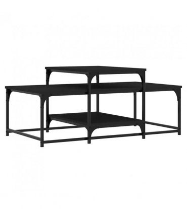 vidaXL Coffee Table Black 102x60x45 cm Engineered Wood