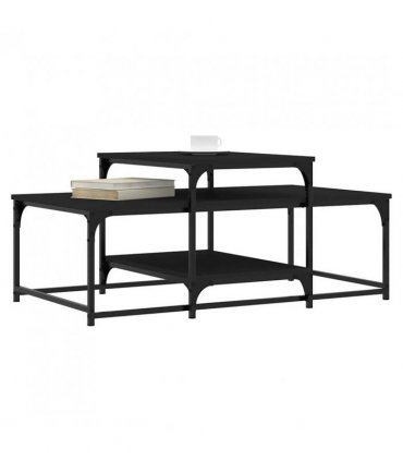 vidaXL Coffee Table Black 102x60x45 cm Engineered Wood