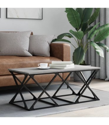vidaXL Coffee Table Grey Sonoma 100x49x40 cm Engineered Wood