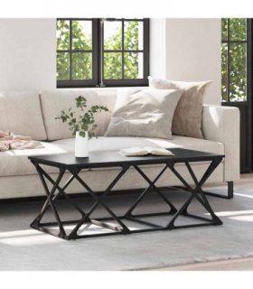 vidaXL Coffee Table Black Oak 100 x 49 x 40 cm Engineered Wood