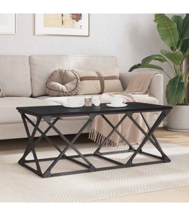 vidaXL Coffee Table Black Oak 100 x 49 x 40 cm Engineered Wood