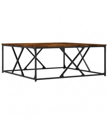 vidaXL Coffee Table Smoked Oak 100x100x40 cm Engineered Wood — Size: 100 x 100 x 40 cm