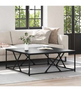 vidaXL Coffee Table Black Oak 100 x 100 x 40 cm Engineered Wood