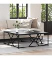 vidaXL Coffee Table Black Oak 100 x 100 x 40 cm Engineered Wood