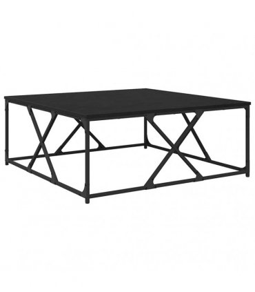 vidaXL Coffee Table Black Oak 100 x 100 x 40 cm Engineered Wood