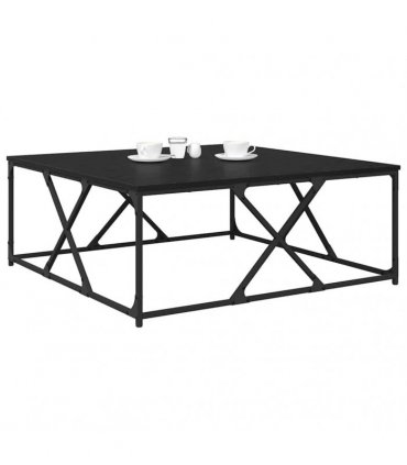 vidaXL Coffee Table Black Oak 100 x 100 x 40 cm Engineered Wood