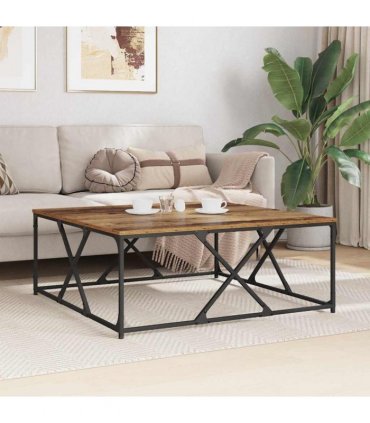 vidaXL Coffee Table Old Wood 100 x 100 x 40 cm Engineered Wood