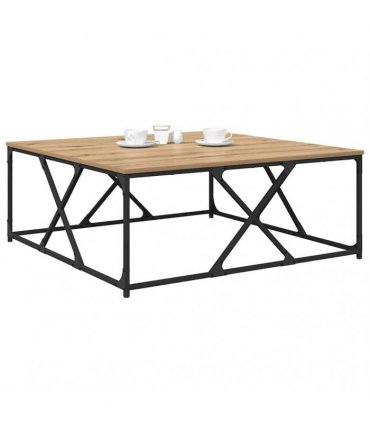 vidaXL Coffee Table Artisan Oak 100 x 100 x 40 cm Engineered Wood