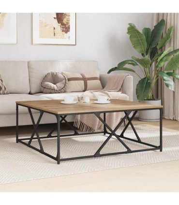 vidaXL Coffee Table Artisan Oak 100 x 100 x 40 cm Engineered Wood