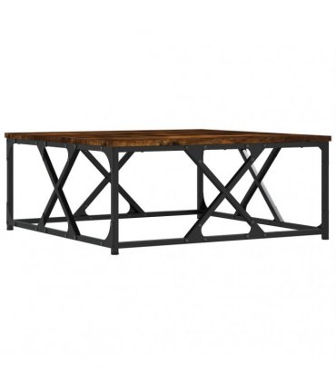 vidaXL Coffee Table Smoked Oak 70x70x30 cm Engineered Wood — Size: 70 x 70 x 30 cm