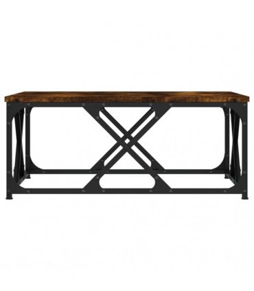 vidaXL Coffee Table Smoked Oak 70x70x30 cm Engineered Wood — Size: 70 x 70 x 30 cm