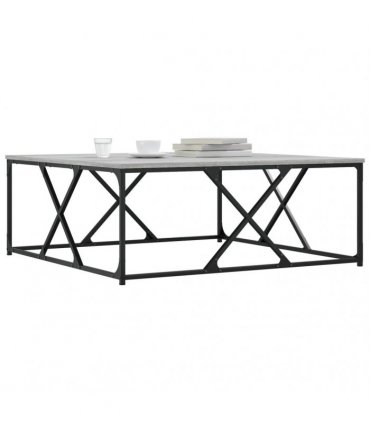 vidaXL Coffee Table Grey Sonoma 100x100x40 cm Engineered Wood — Size: 100 x 100 x 40 cm