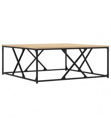 vidaXL Coffee Table Sonoma Oak 100x100x40 cm Engineered Wood — Size: 100 x 100 x 40 cm