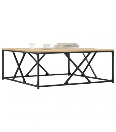 vidaXL Coffee Table Sonoma Oak 100x100x40 cm Engineered Wood — Size: 100 x 100 x 40 cm