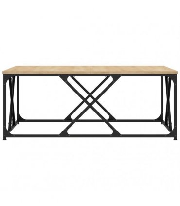 vidaXL Coffee Table Sonoma Oak 100x100x40 cm Engineered Wood — Size: 100 x 100 x 40 cm