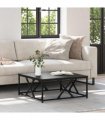 vidaXL Coffee Table Black Oak 70 x 70 x 30 cm Engineered Wood