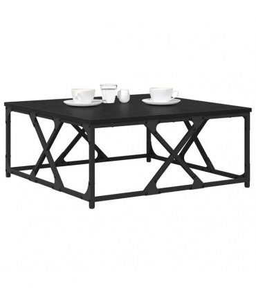 vidaXL Coffee Table Black Oak 70 x 70 x 30 cm Engineered Wood