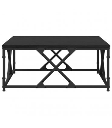 vidaXL Coffee Table Black Oak 70 x 70 x 30 cm Engineered Wood