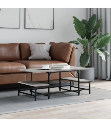 vidaXL Coffee Table Grey Sonoma 100x50.5x40 cm Engineered Wood