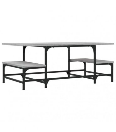 vidaXL Coffee Table Grey Sonoma 100x50.5x40 cm Engineered Wood