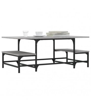 vidaXL Coffee Table Grey Sonoma 100x50.5x40 cm Engineered Wood