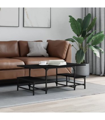 vidaXL Coffee Table Black 100x50.5x40 cm Engineered Wood