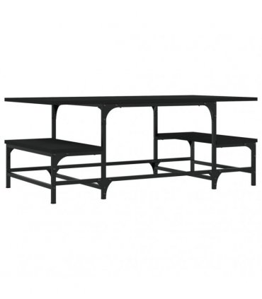 vidaXL Coffee Table Black 100x50.5x40 cm Engineered Wood