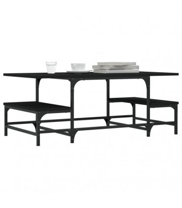 vidaXL Coffee Table Black 100x50.5x40 cm Engineered Wood