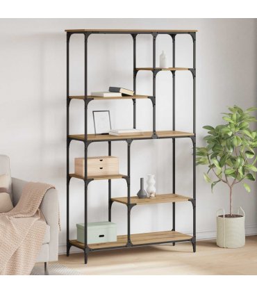 vidaXL Bookshelf Artisan Oak 99 x 35.5 x 176 cm Engineered Wood