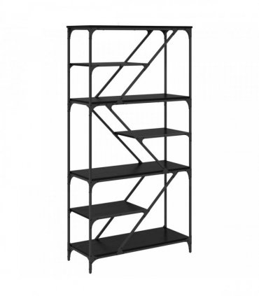 vidaXL Bookshelf Black Oak 91 x 36 x 176 cm Engineered Wood